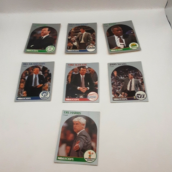 1990 NBA Hoops Coach Cards 7 Count - Picture 1 of 9